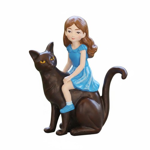 Mädchen reitet katze deko - reitet,