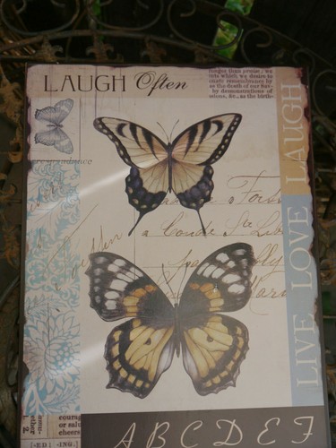 Metallschild schmetterling - metallschild,
