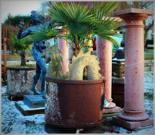 Gartenfigur lindwurm drache - ,