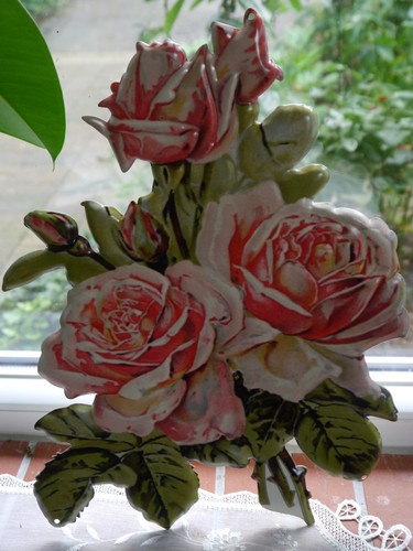 Blechschild rosen geprägt - rosen,,