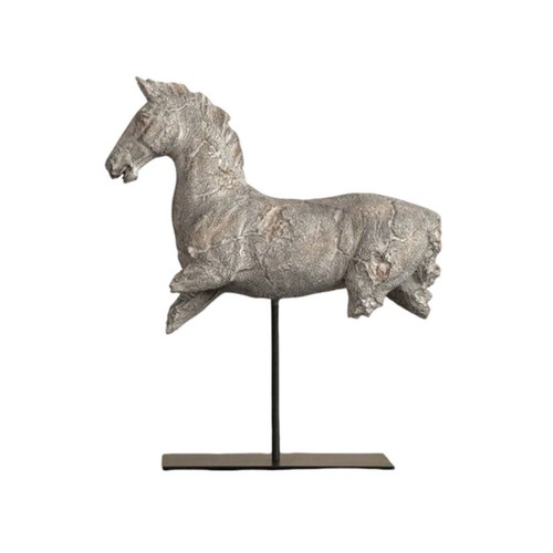 Pferdefigur mit metallständer - mit,